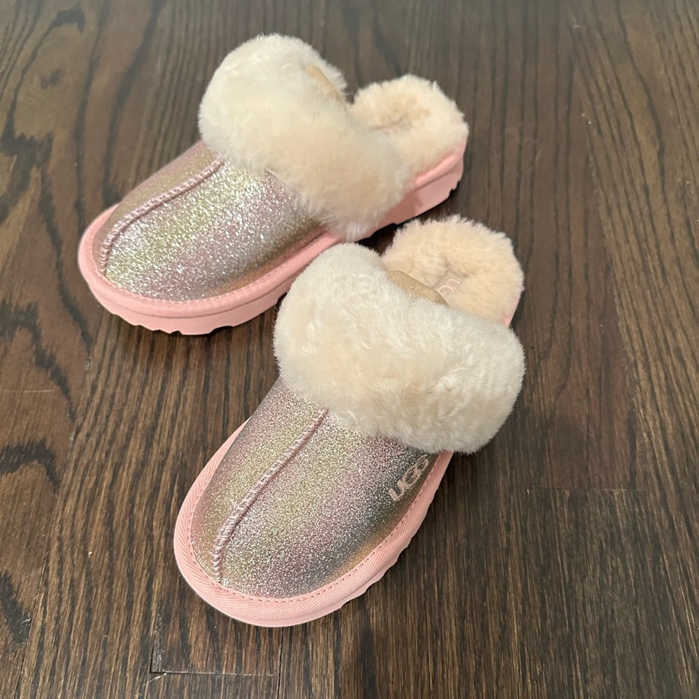 New Girls Ugg slippers pink glitter size 1
